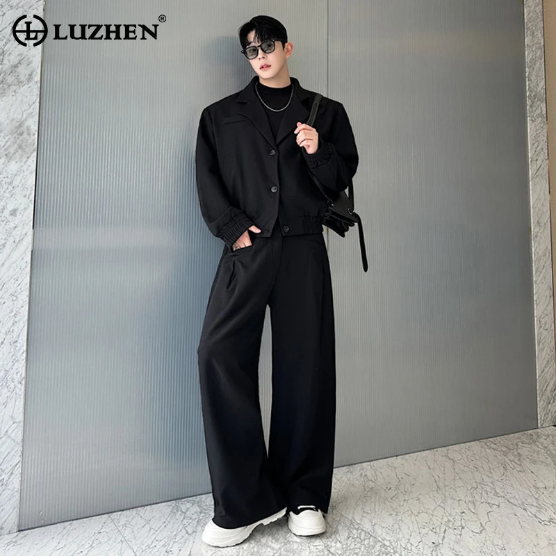 Jacket Mens Fashion - LUZHEN Blazer Musim Semi Jaket Kasual
