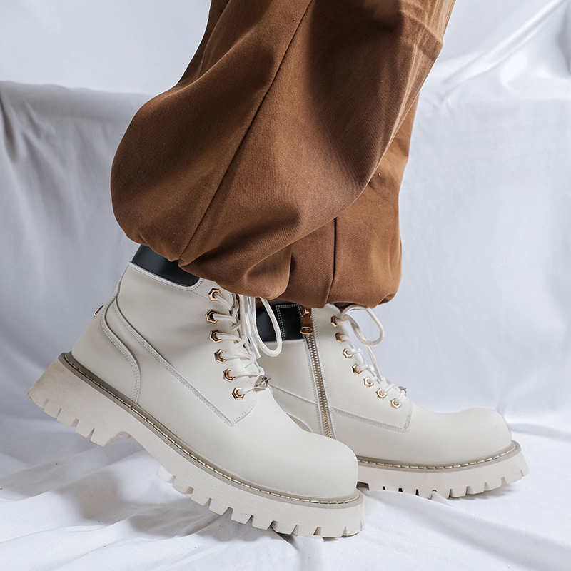 Mens Fashion Dress - Sepatu Bot Platform Gaun Perjamuan Pesta