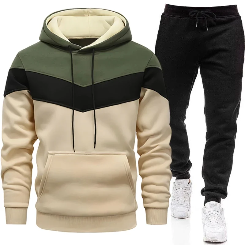 Men'S Fashion Hoodie - Setelan Olahraga Pria, Sweater Berkerudung, Celana