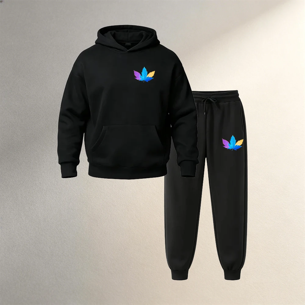 Men'S Fashion Hoodie - Setelan Pakaian Pria Pullover 2Pcs Musim