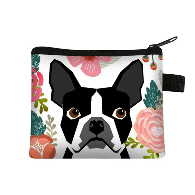 Men Fashion Kids - Dompet Koin Gambar Bulldog Bunga Lucu