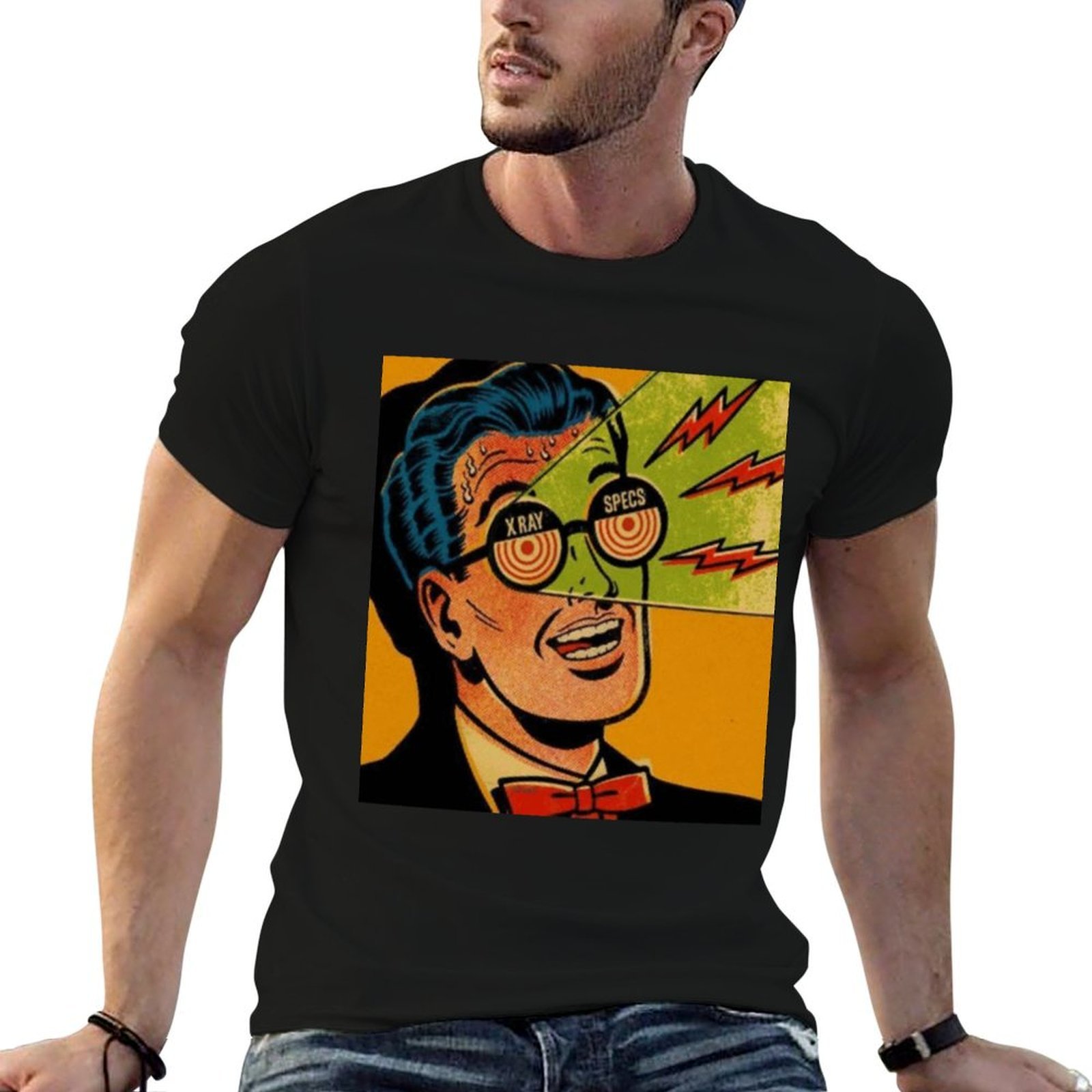 1950S Fashion Men'S - Kacamata bergaya retro dengan motif sinar-X