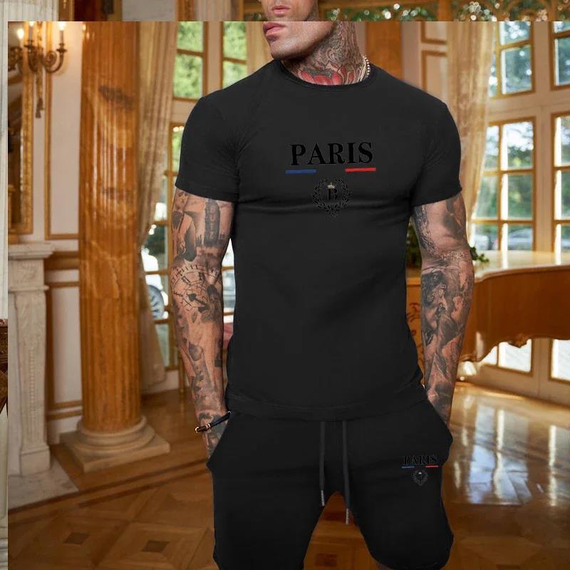 Men'S Fashion Model - Setelan Kaos Lengan Pendek + Celana