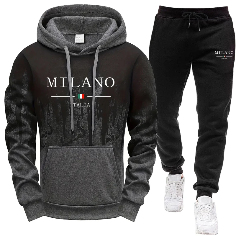 Men'S Fashion Hoodie - Setelan Pria/Hoodie/Celana Musim Gugur Musim Dingin