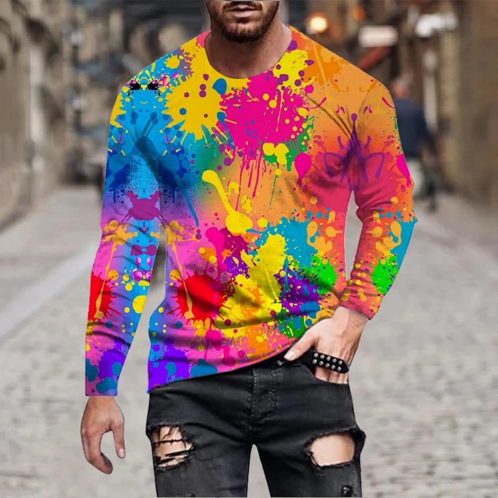Kaos Lengan Panjang Pria Motif - Men'S Fashion 2025 ulasan dan harga