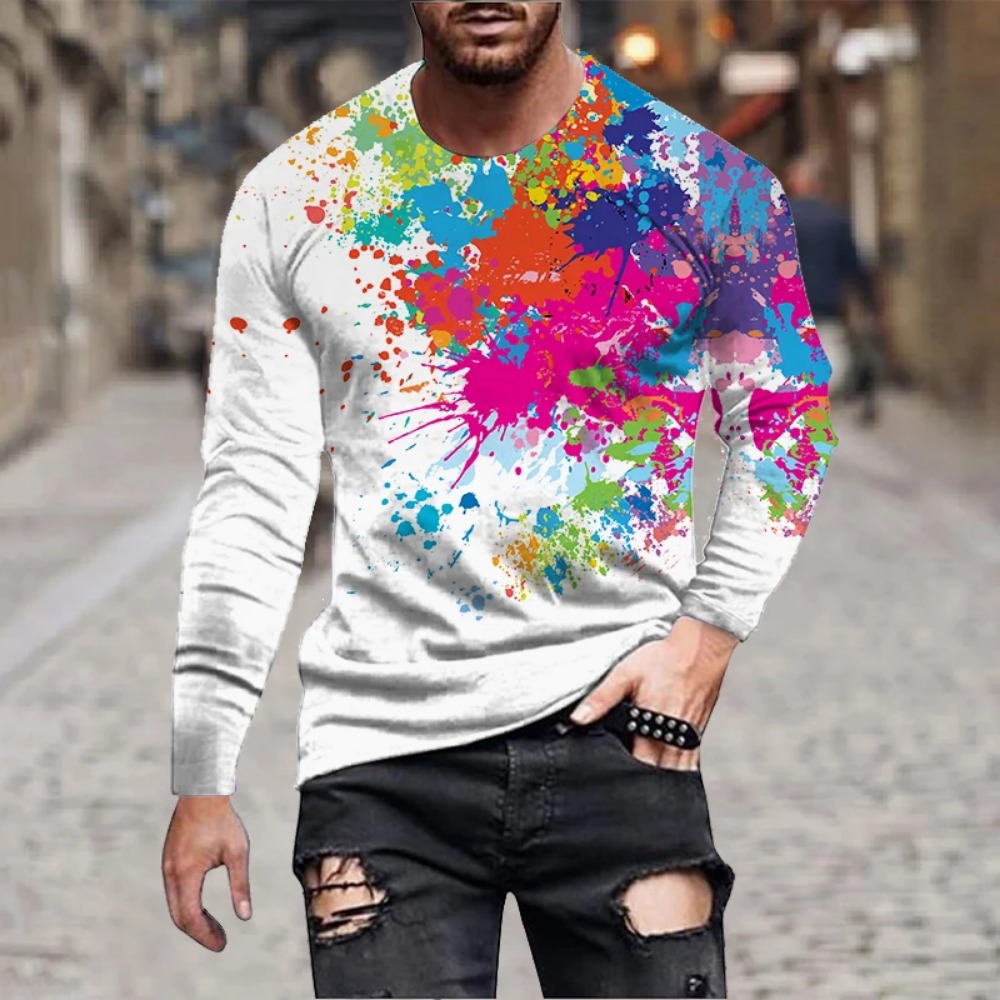 Kaos Lengan Panjang Pria Motif - Men'S Fashion 2025 ulasan dan harga