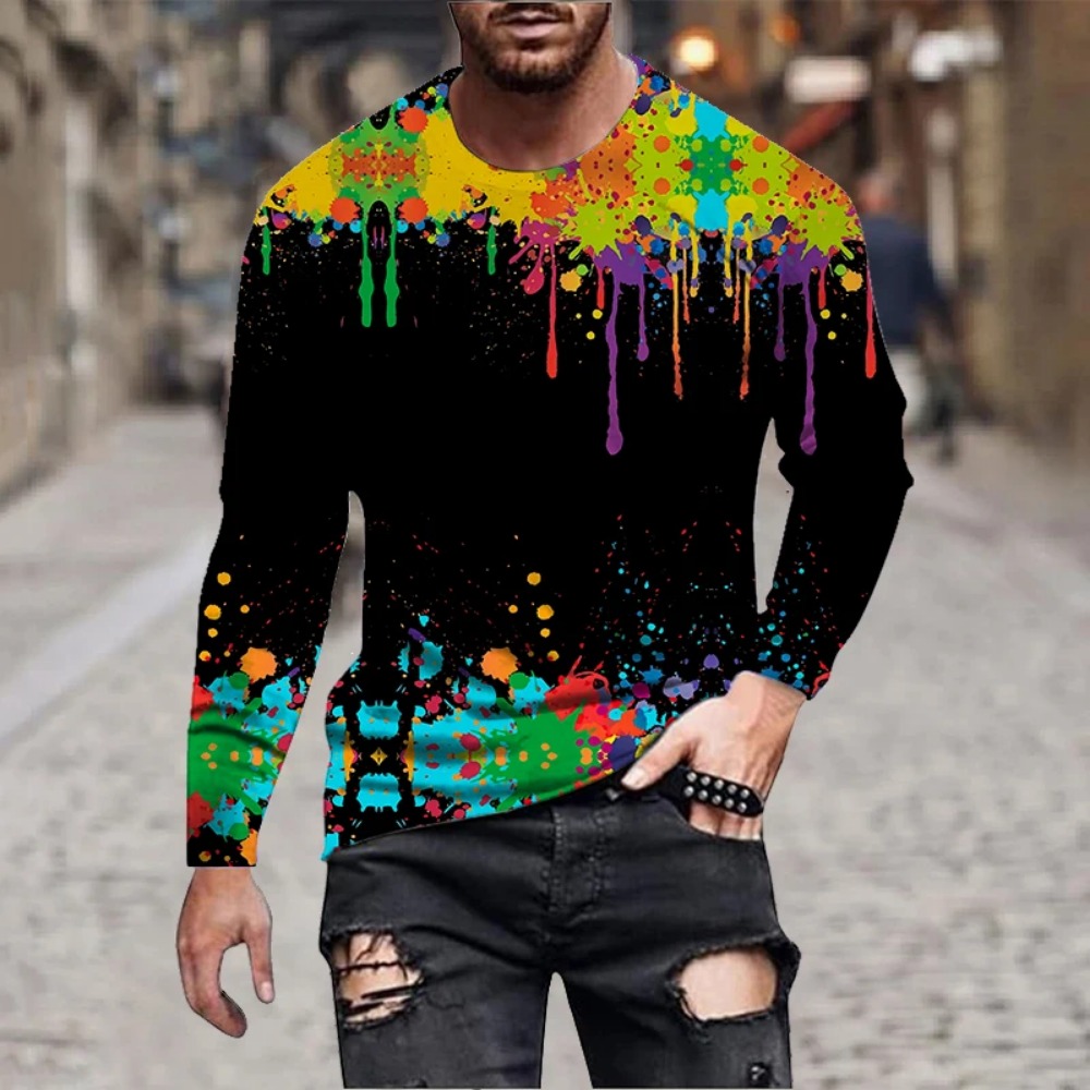 Kaos Lengan Panjang Pria Motif - Men'S Fashion 2025 ulasan dan harga