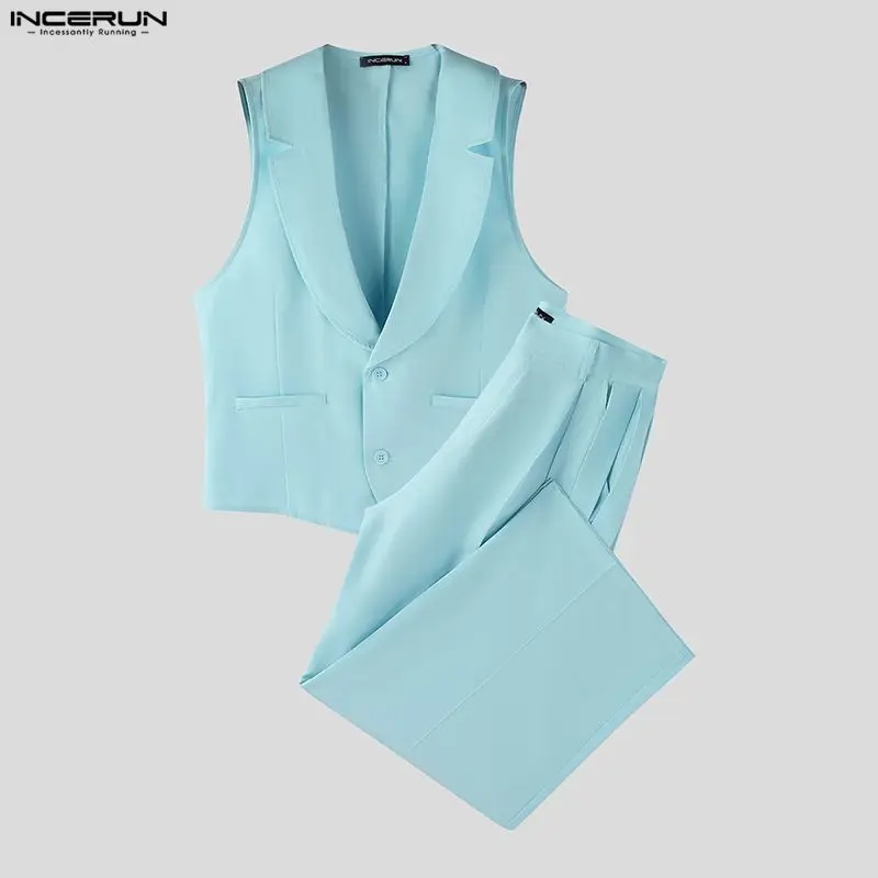 INCERUN Set Pria Warna Solid K - Men'S Fashion Pants ulasan dan harga