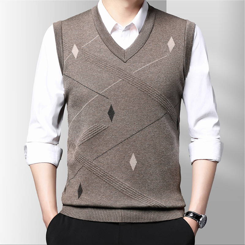 Sweter Tank tanpa lengan Jacqu - Men'S Fashion Korea ulasan dan harga