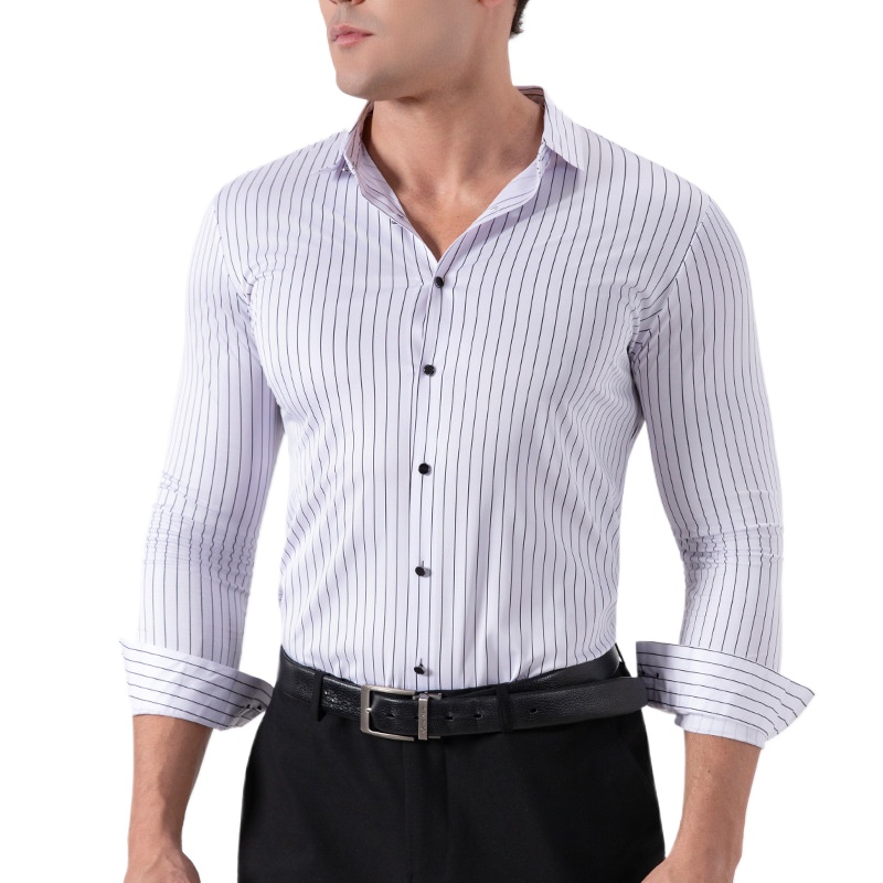 Kemeja Pria Retro Bergaris Ant - Mens Fashion Dress ulasan dan harga