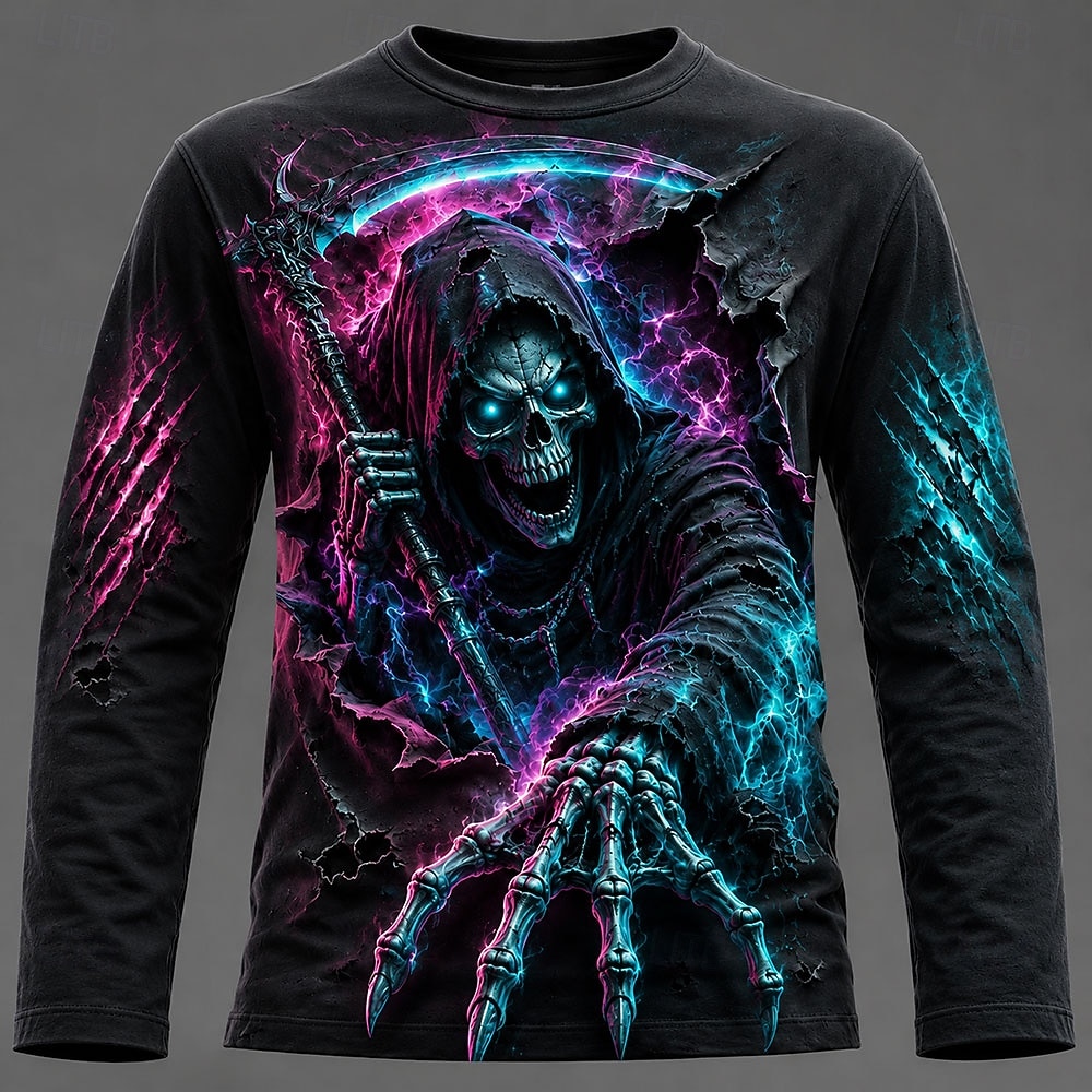 Kaos Pria Halloween dengan Gra - Men'S Fashion 2025 ulasan dan harga
