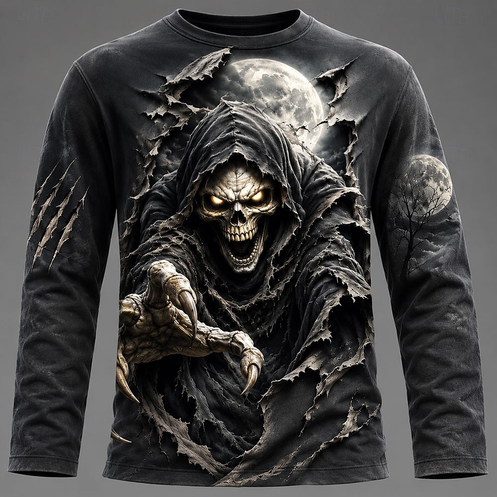 Kaos Pria Halloween dengan Gra - Men'S Fashion 2025 ulasan dan harga