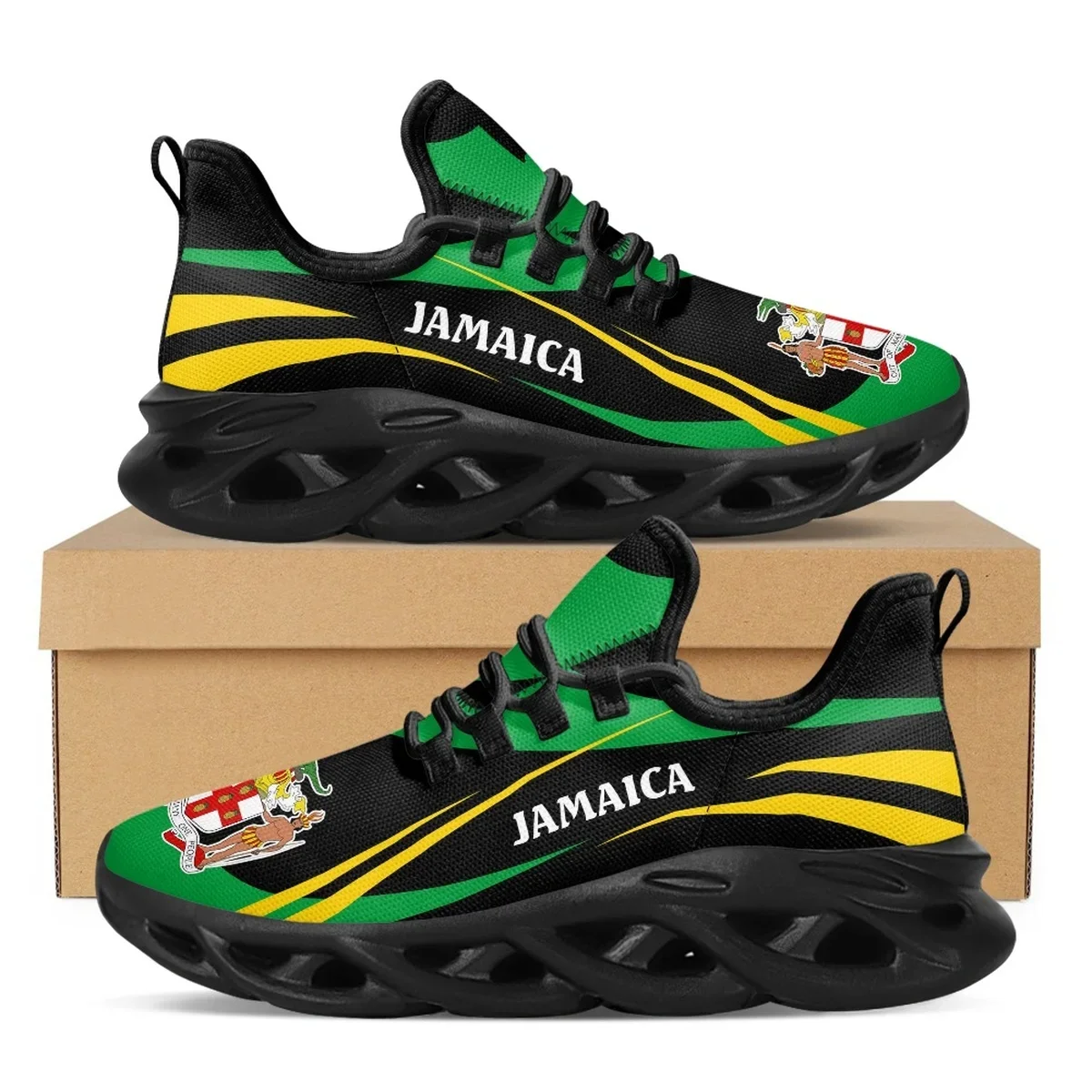 Sepatu Motif Bendera Jamaika S - Men'S Fashion Running Shoes ulasan dan harga