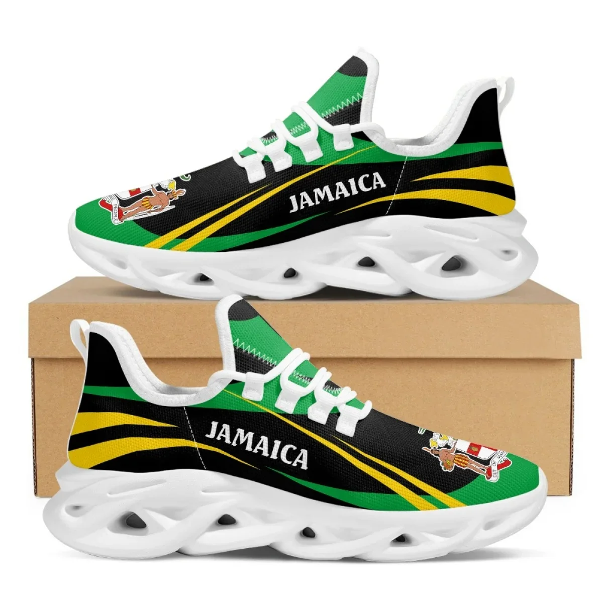 Sepatu Motif Bendera Jamaika S - Men'S Fashion Running Shoes ulasan dan harga