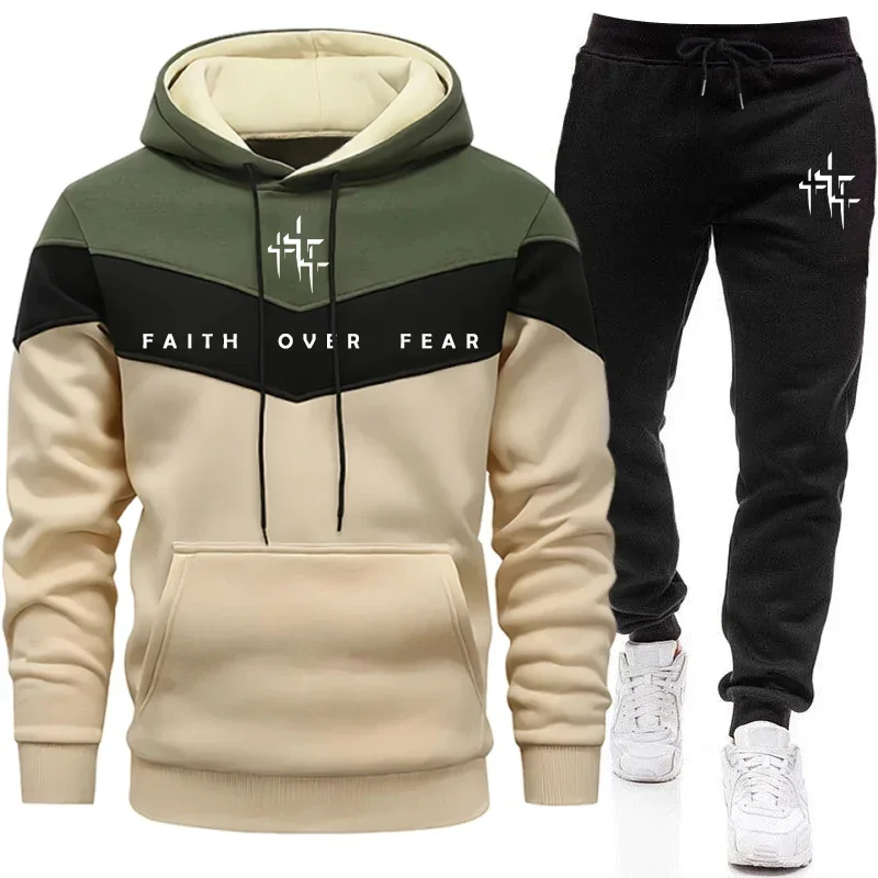 Setelan Olahraga Pria Faith Ov - Men'S Fashion Hoodie ulasan dan harga