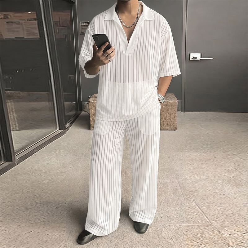 INCERUN Set Pria Celana Kemeja - Men'S Fashion Pants ulasan dan harga