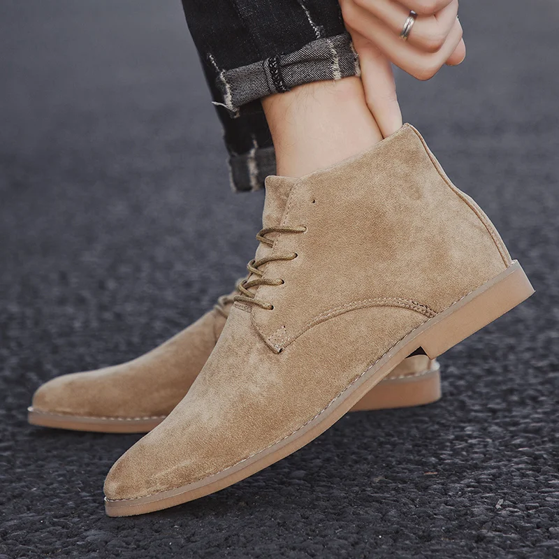 Sepatu Chelsea Khaki Fashion P - Mens Fashion Dress Shoes ulasan dan harga