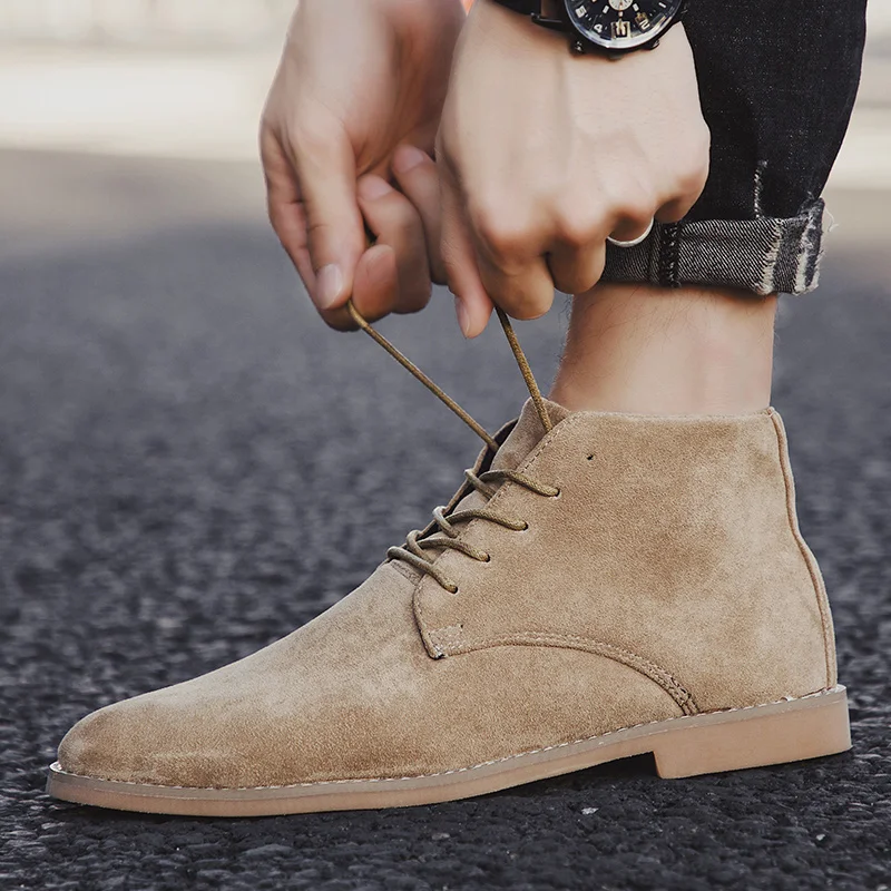 Sepatu Chelsea Khaki Fashion P - Mens Fashion Dress Shoes ulasan dan harga