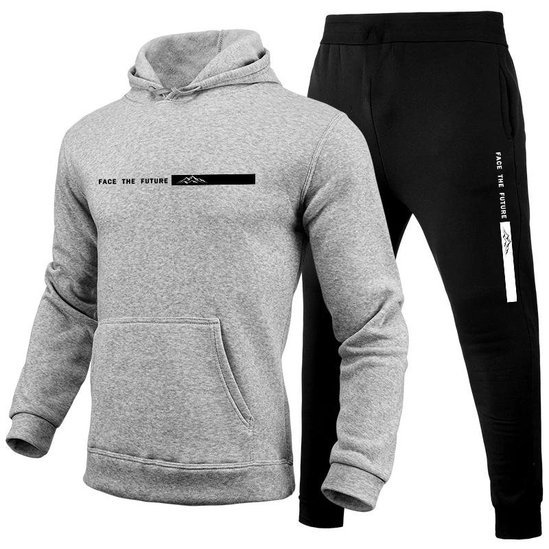 Setelan Olahraga Pria Bermotif - Men'S Fashion Hoodie ulasan dan harga