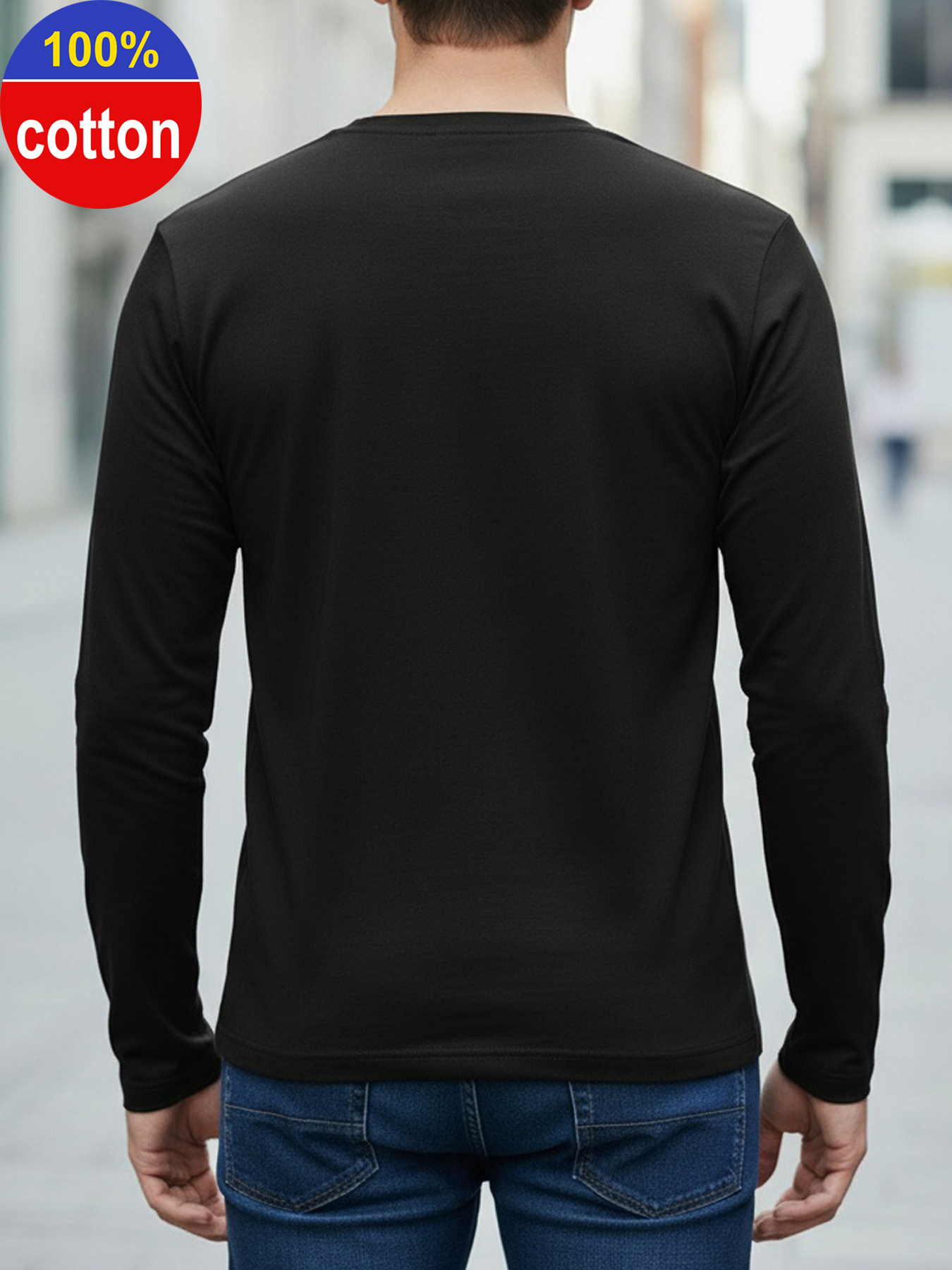 Kaus Pria Katun Murni 100% Len - Men'S Fashion 2025 ulasan dan harga