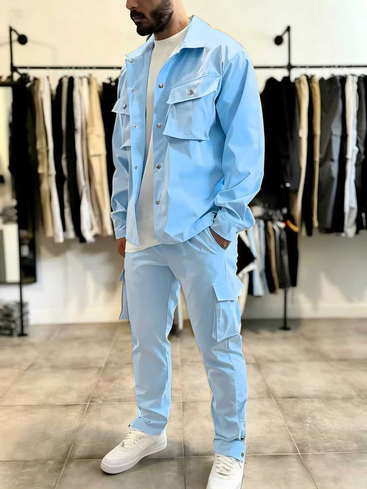 Pakaian Kerja Warna Solid Pria - Jacket Mens Fashion ulasan dan harga