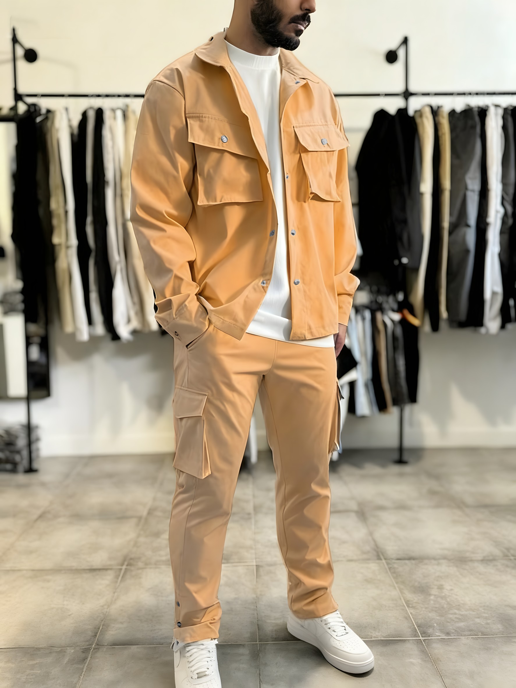 Pakaian Kerja Warna Solid Pria - Jacket Mens Fashion ulasan dan harga