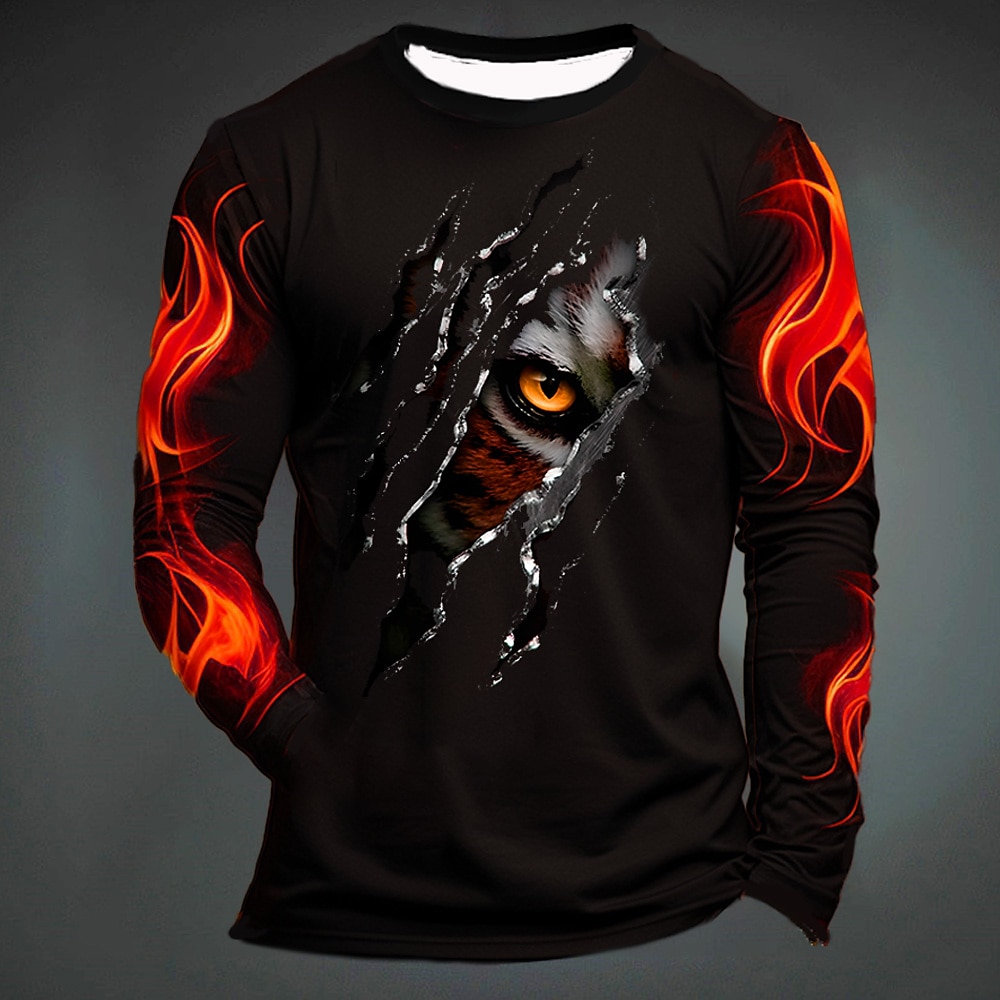 Kaos Oblong Pria Motif Harimau - Men'S Fashion Essentials ulasan dan harga