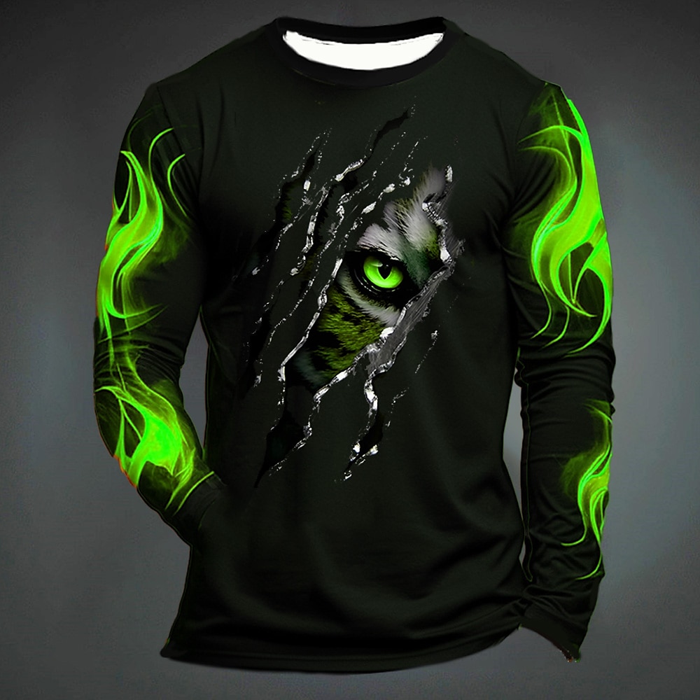 Kaos Oblong Pria Motif Harimau - Men'S Fashion Essentials ulasan dan harga